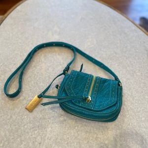 Blue leather Remi and Emmy Crossbody